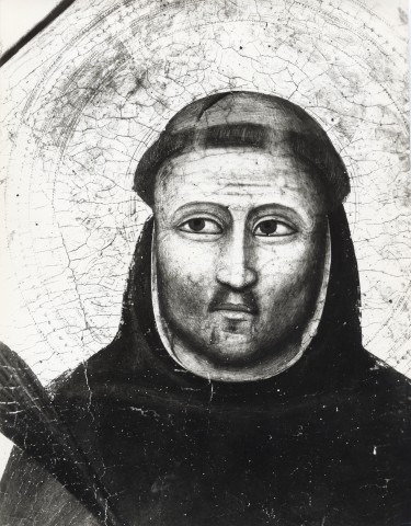 Brogi — Maestro del Trittico Horne - sec. XIV - Volto di san Pietro Martire — particolare